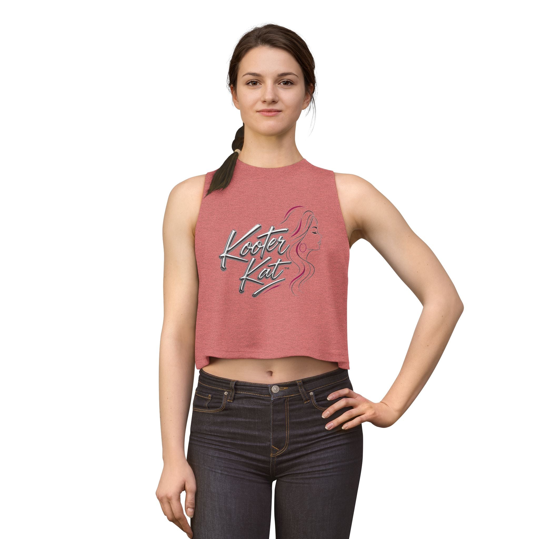Kooter Kat Women's Crop Top — Script Logo & Feminine Silhouette