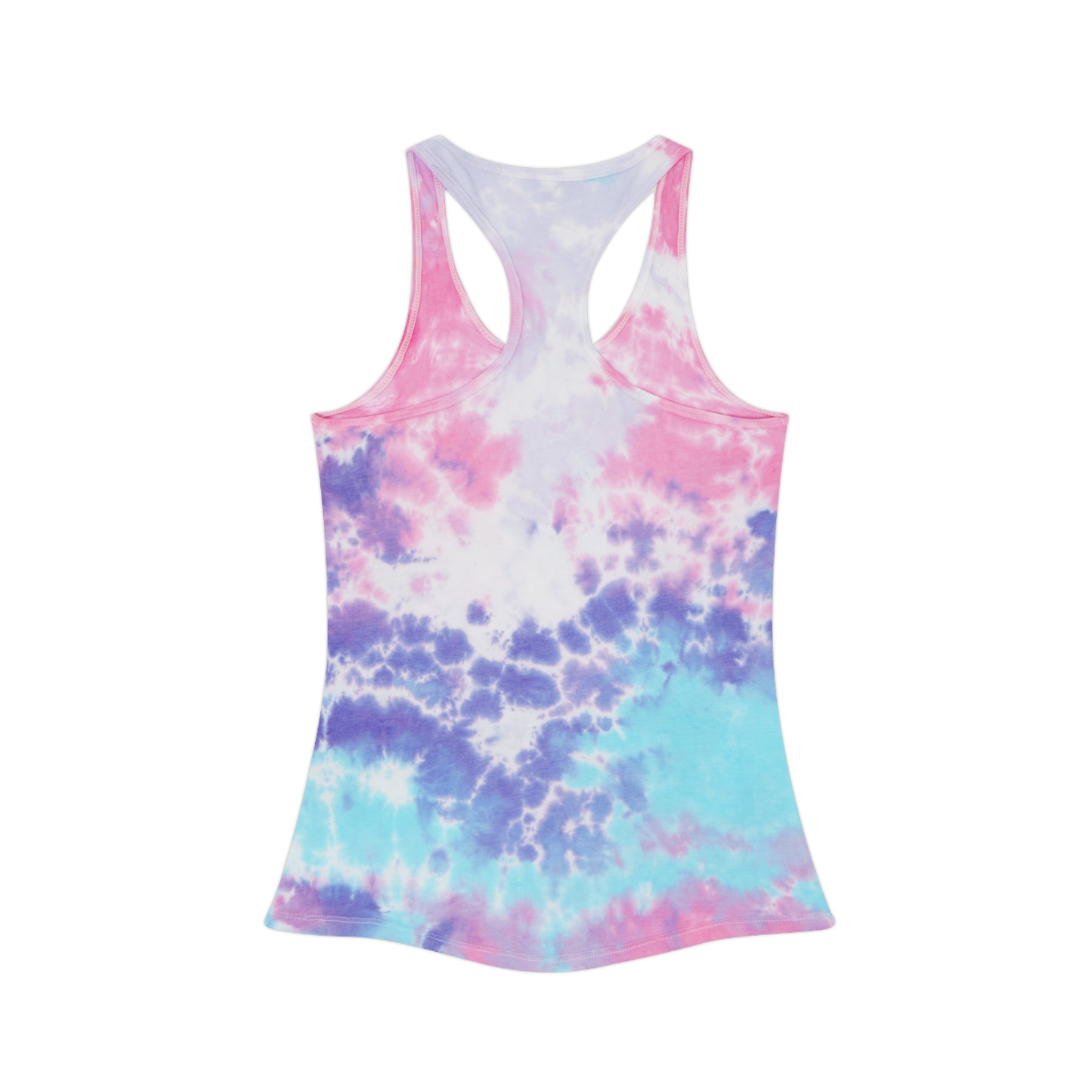 Tie Dye Racerback Tank Top — 'Kooter Kat' Graphic Summer Tank