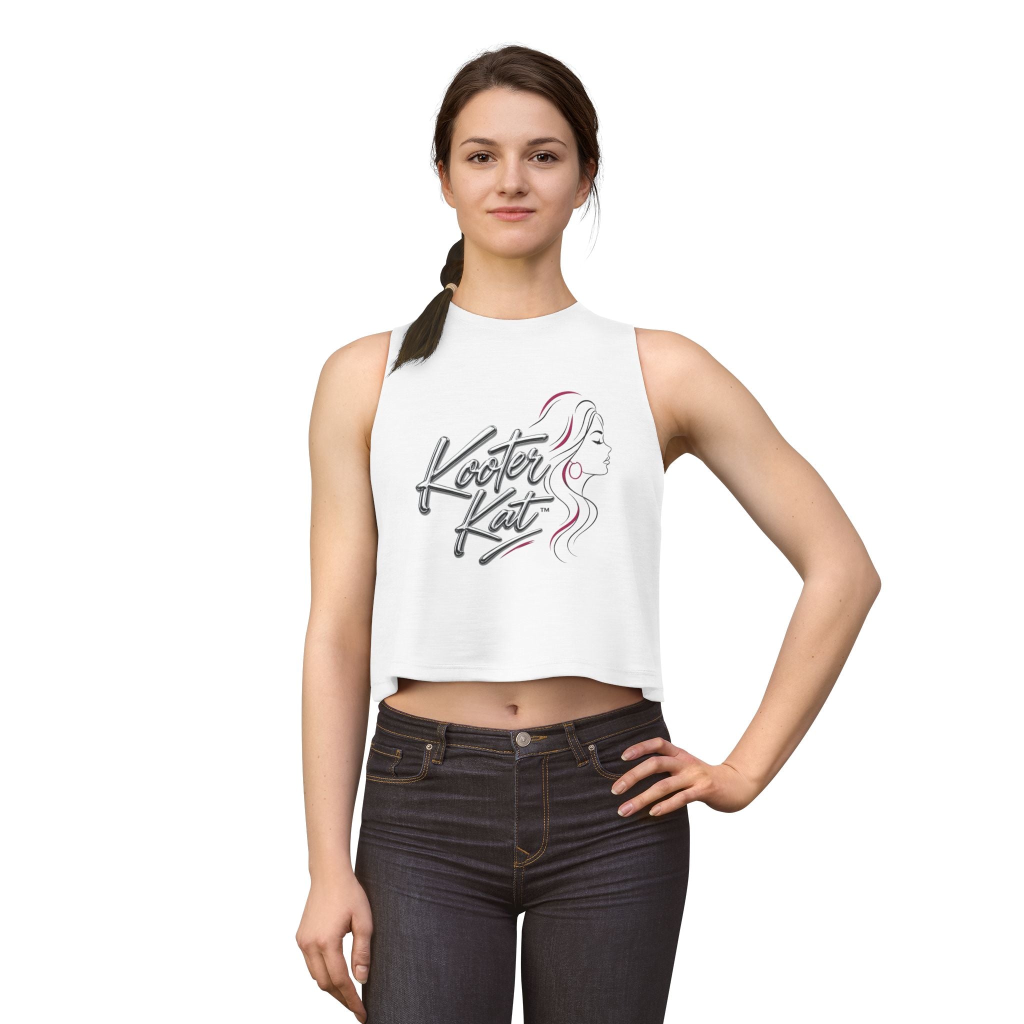 Kooter Kat Women's Crop Top — Script Logo & Feminine Silhouette