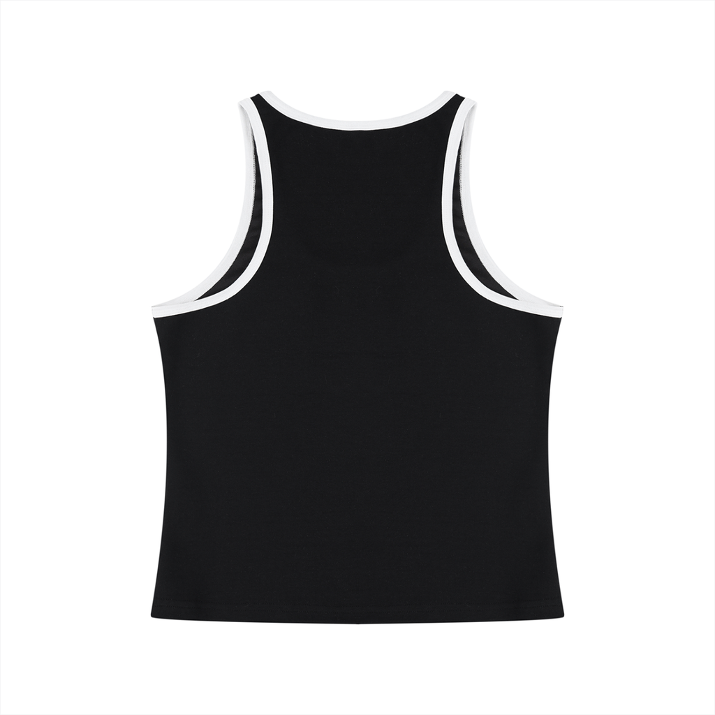 Kooter Kat Color Block Cropped Tank Top