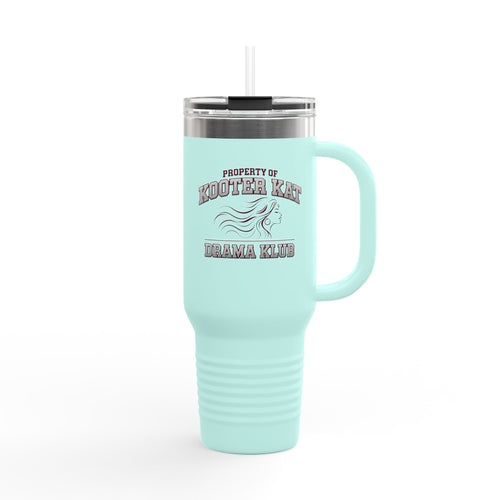 40oz Insulated Travel Mug — “Property of Kooter Kat Drama Klub” Thermal Tumbler