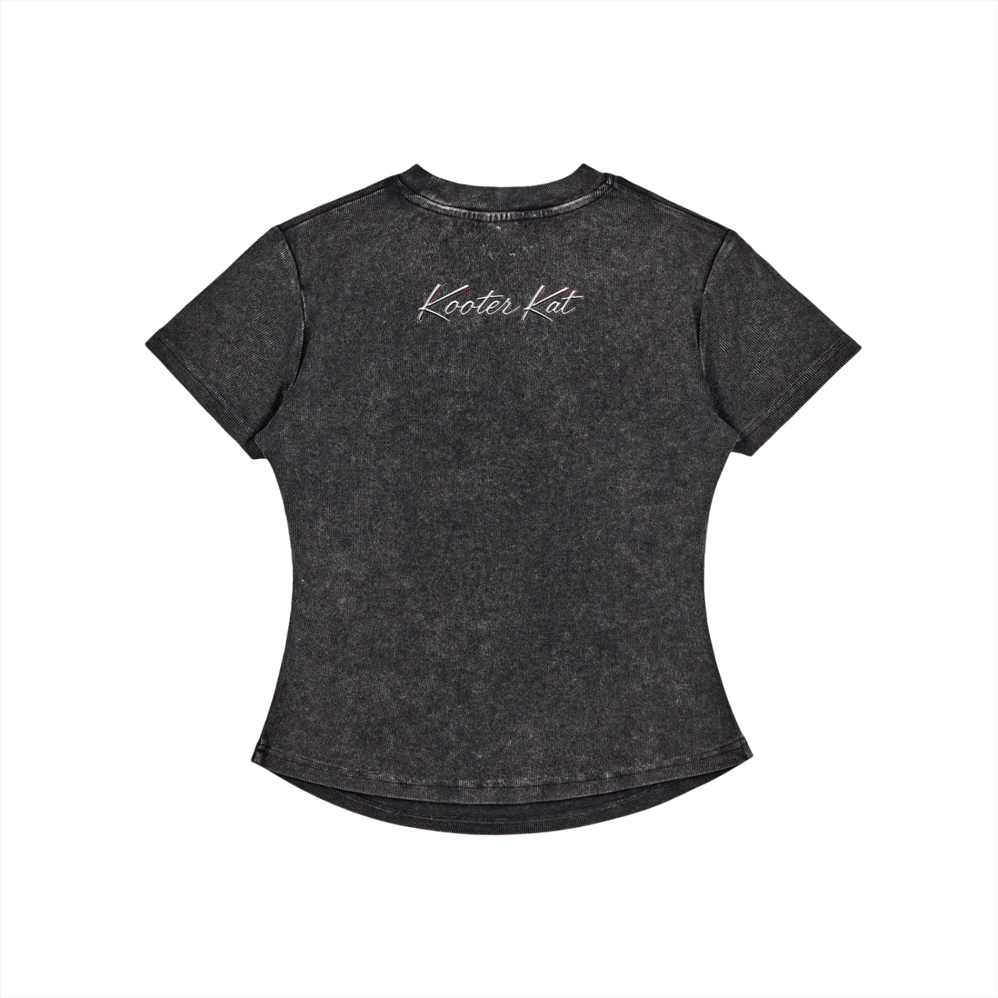 Kooter Kat Vintage Washed Bodycon Cotton T-Shirt