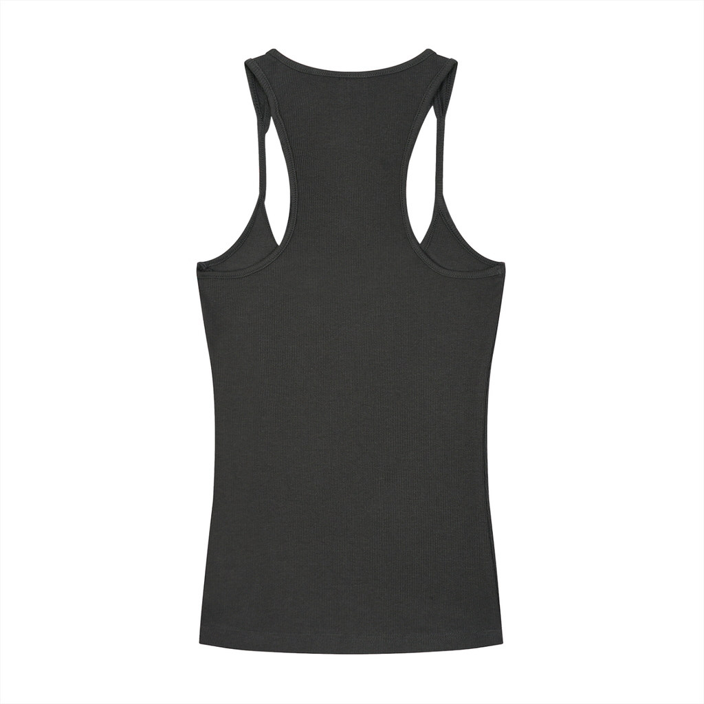 Drama Klub Slim Fit Ribbed Racerback Tank Top