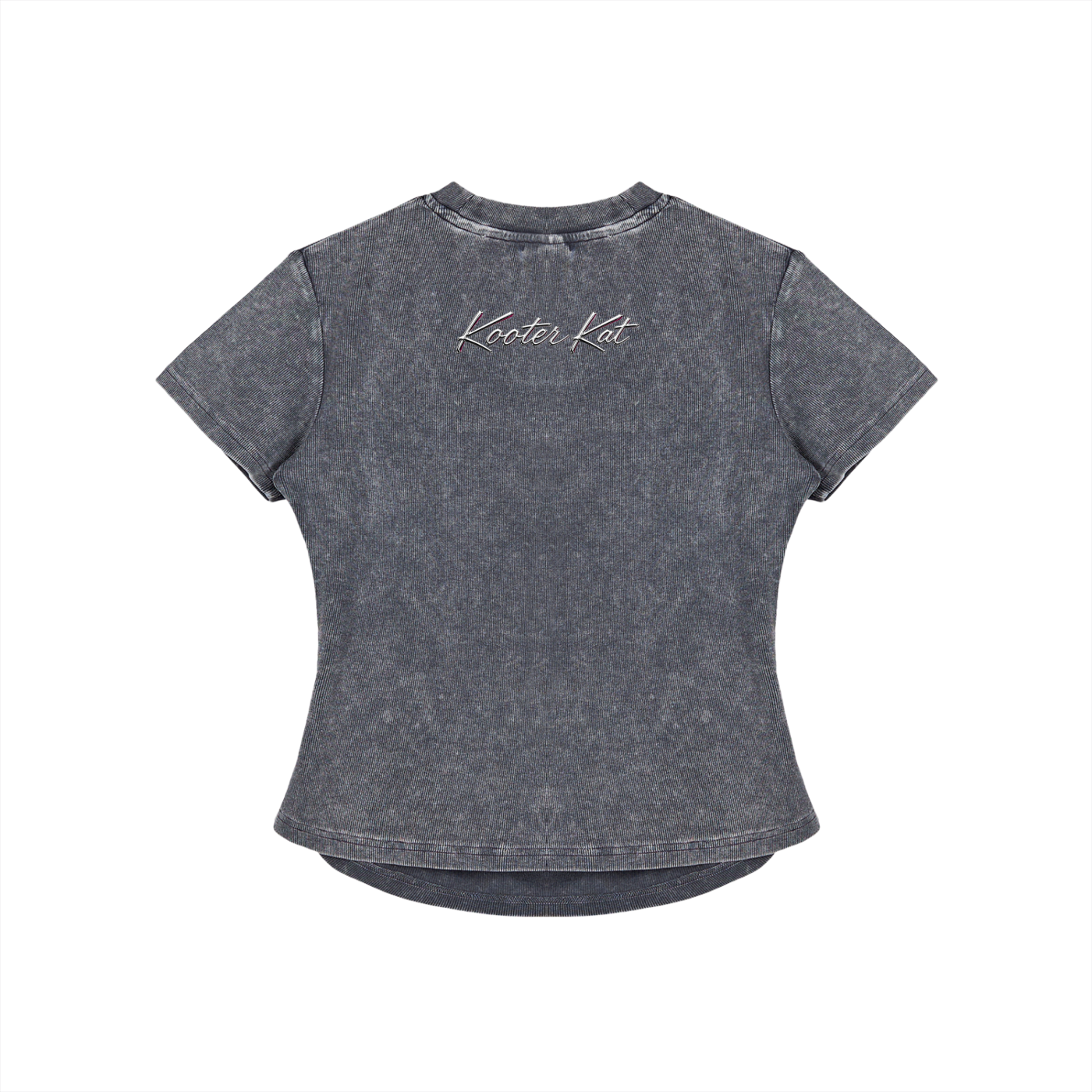 Kooter Kat Vintage Washed Bodycon Cotton T-Shirt
