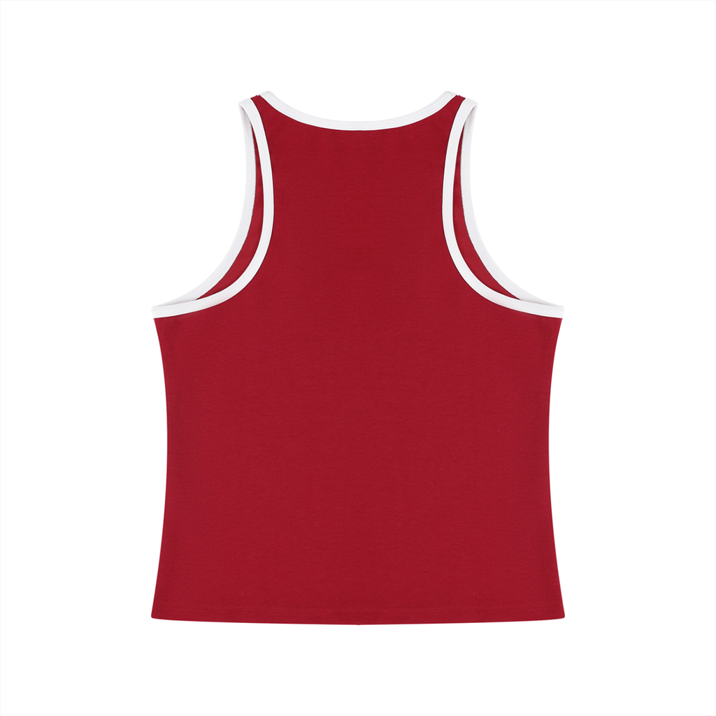 Kooter Kat Color Block Cropped Tank Top