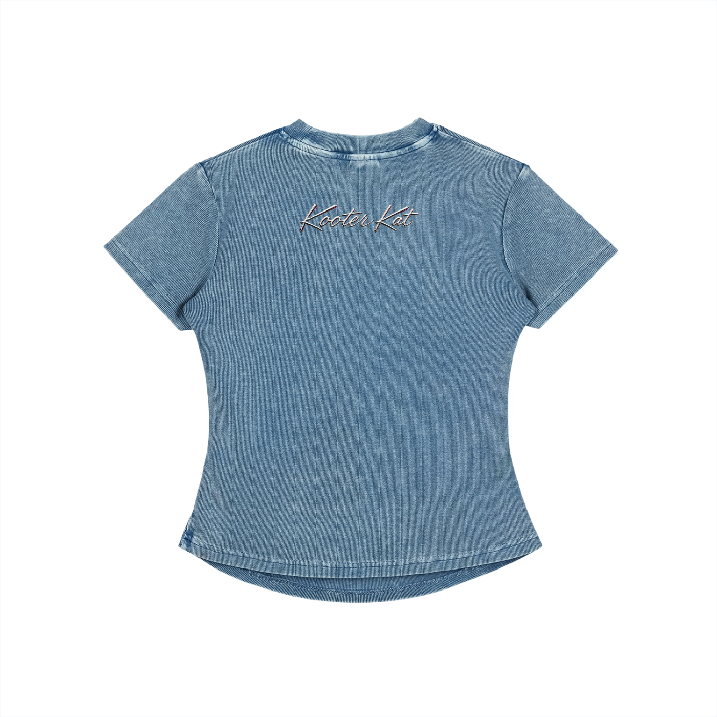 Kooter Kat Vintage Washed Bodycon Cotton T-Shirt