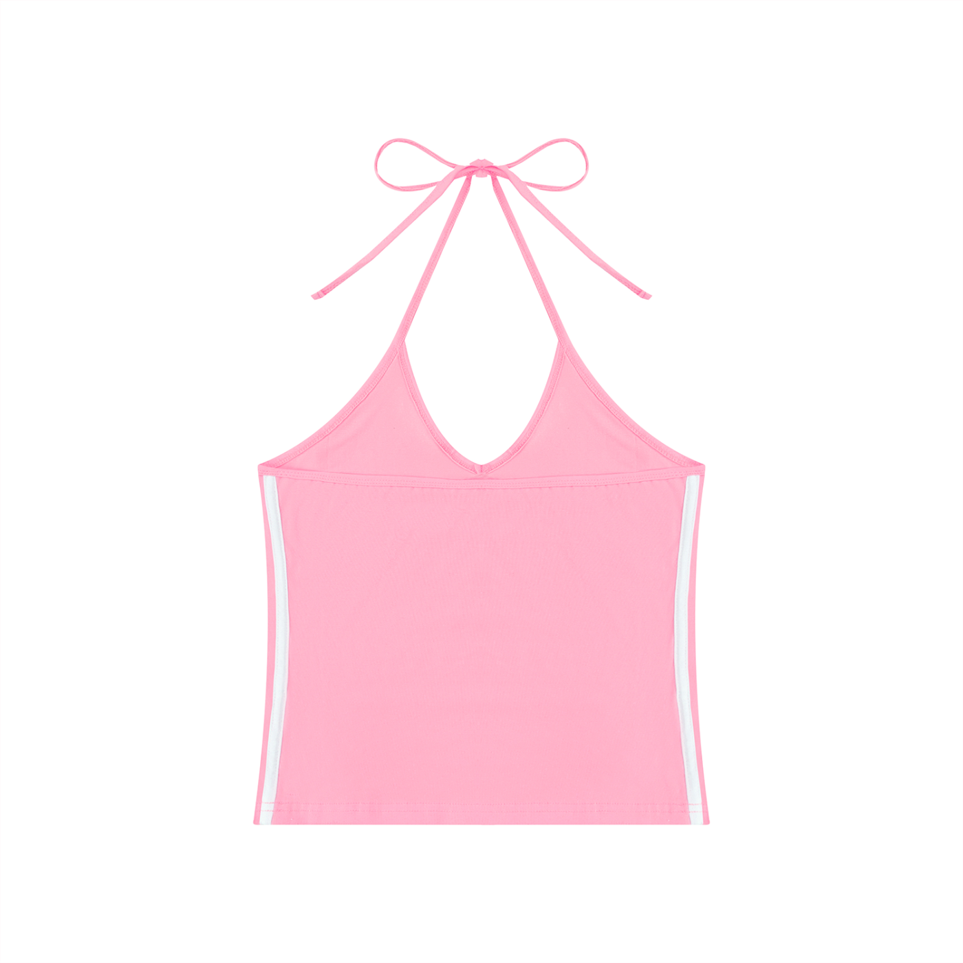 Drama Klub Color Block Halter Crop Tank Top