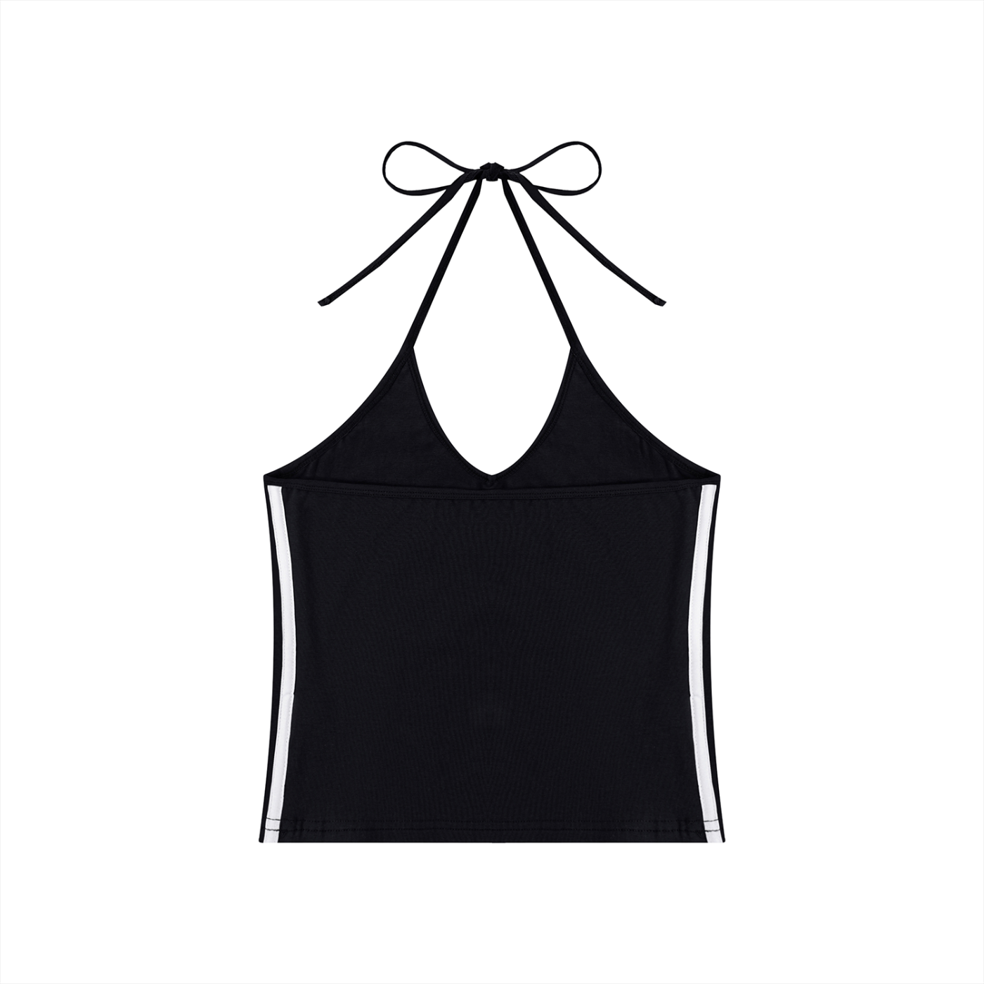 Drama Klub Color Block Halter Crop Tank Top