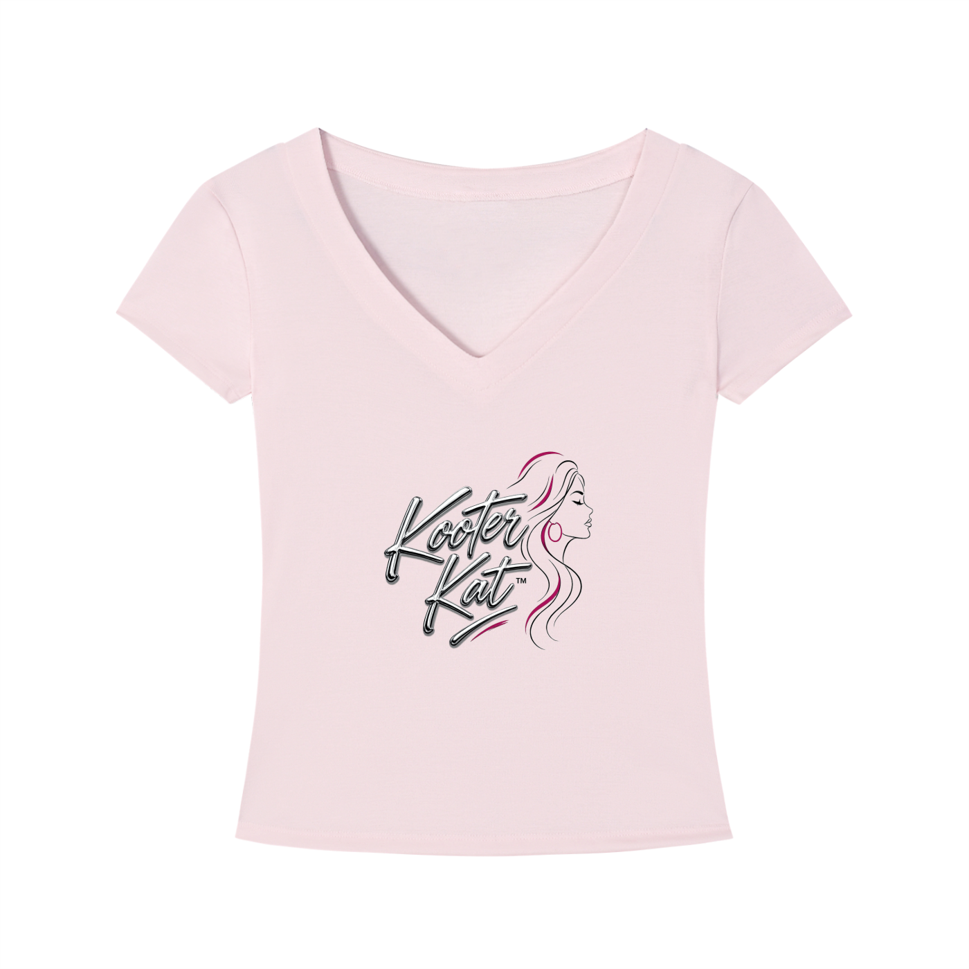 Kooter Kat Slim Fit V-Neck T-Shirt