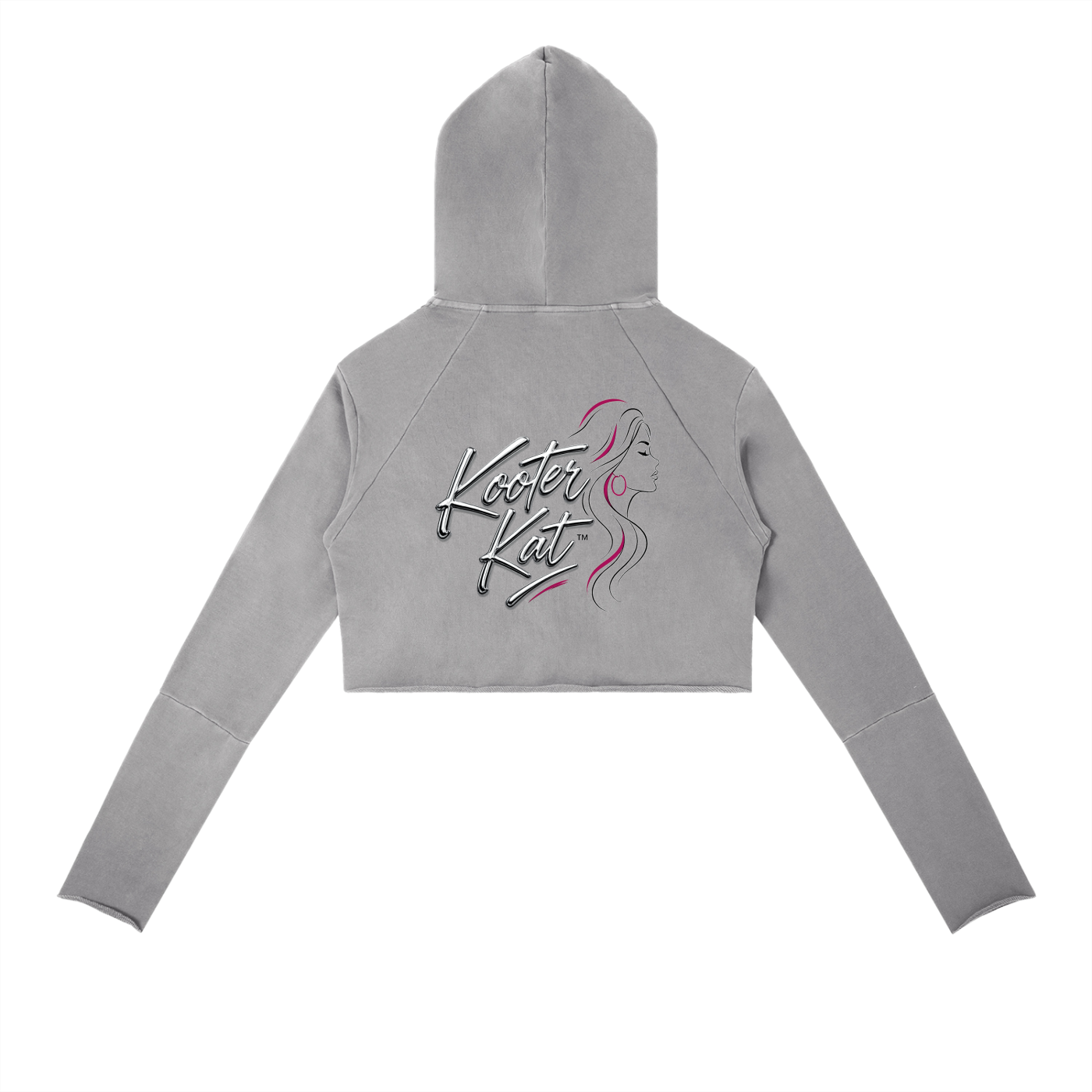 Kooter Kat Vintage Washed Raw Edge Hoodie