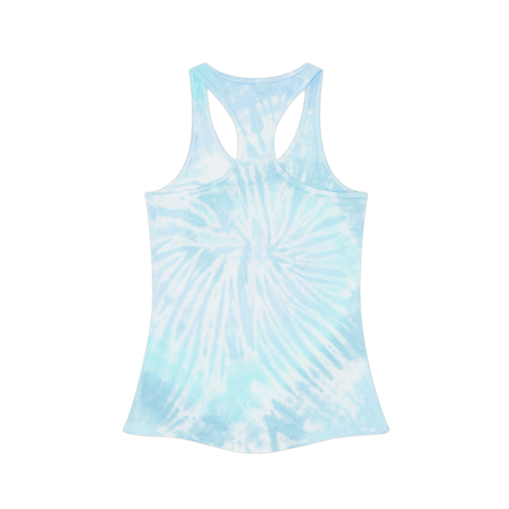 Tie Dye Racerback Tank Top — 'Kooter Kat' Graphic Summer Tank