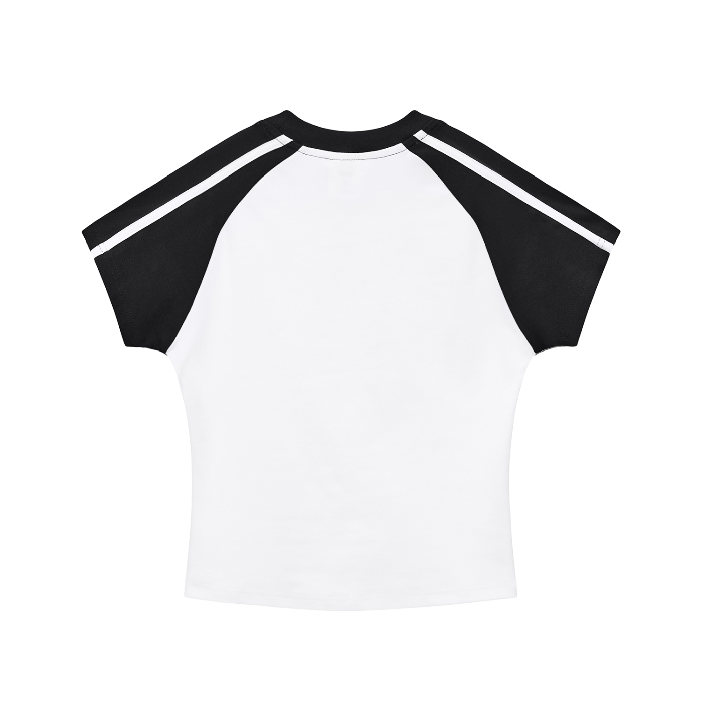 Kooter Kat Contrast Stripes Bodycon Raglan  Sleeve T-Shirt