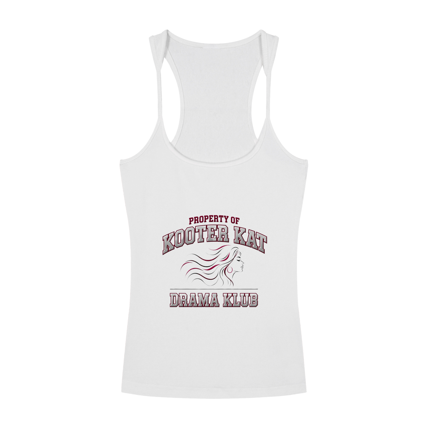 Drama Klub Slim Fit Ribbed Racerback Tank Top