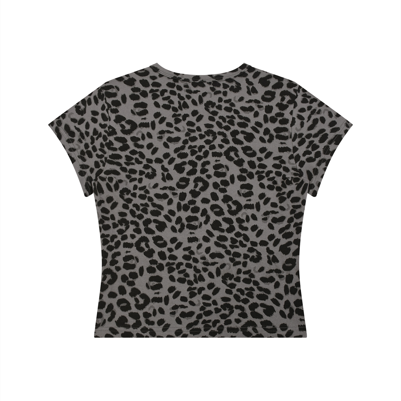 Kooter Kat Leopard Print Crop T-Shirt