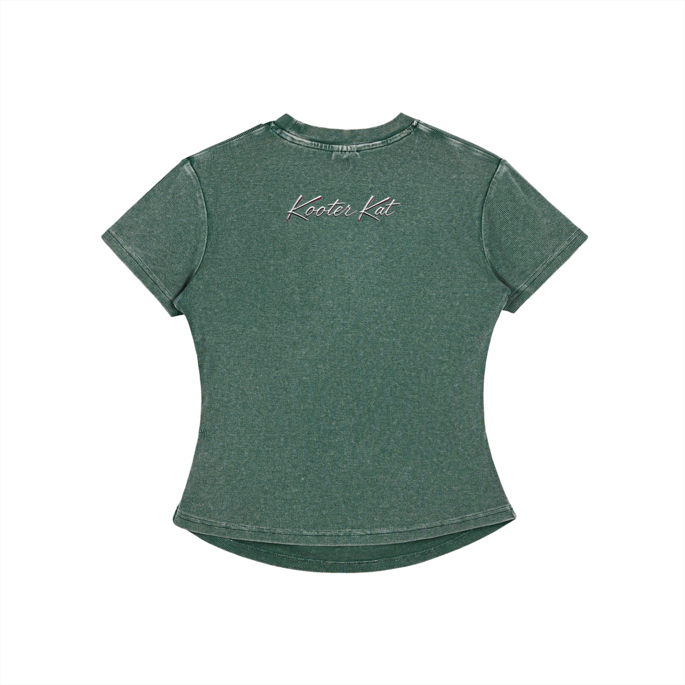 Kooter Kat Vintage Washed Bodycon Cotton T-Shirt
