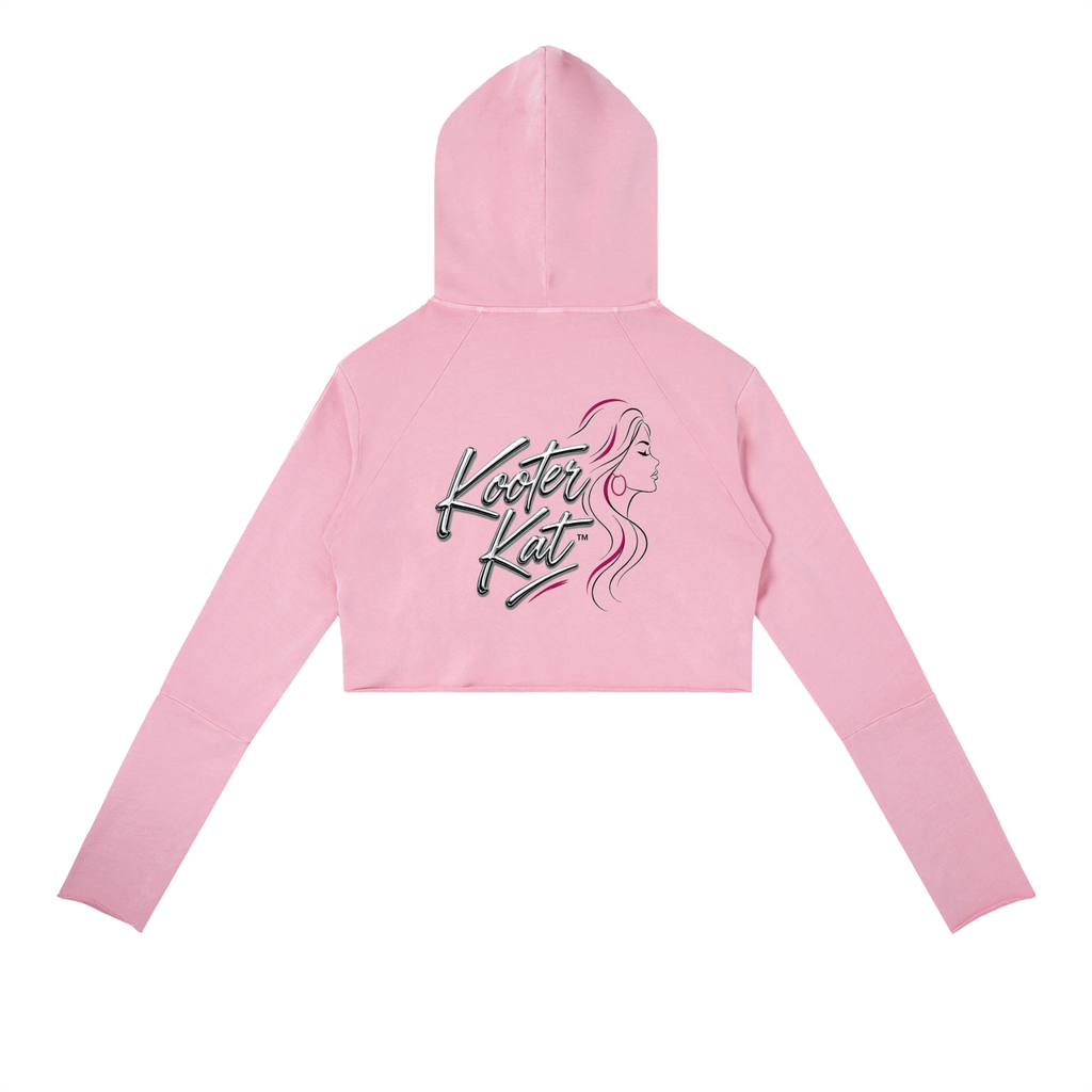 Kooter Kat Vintage Washed Raw Edge Hoodie