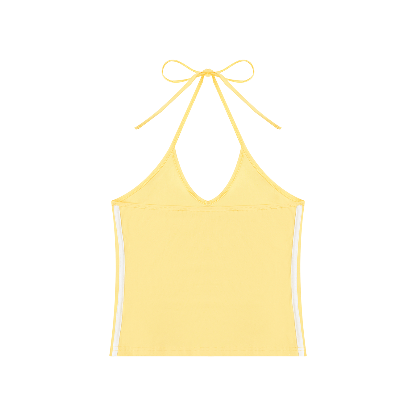 Drama Klub Color Block Halter Crop Tank Top