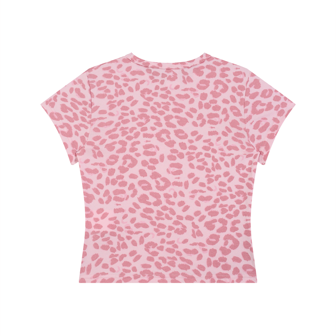 Kooter Kat Leopard Print Crop T-Shirt