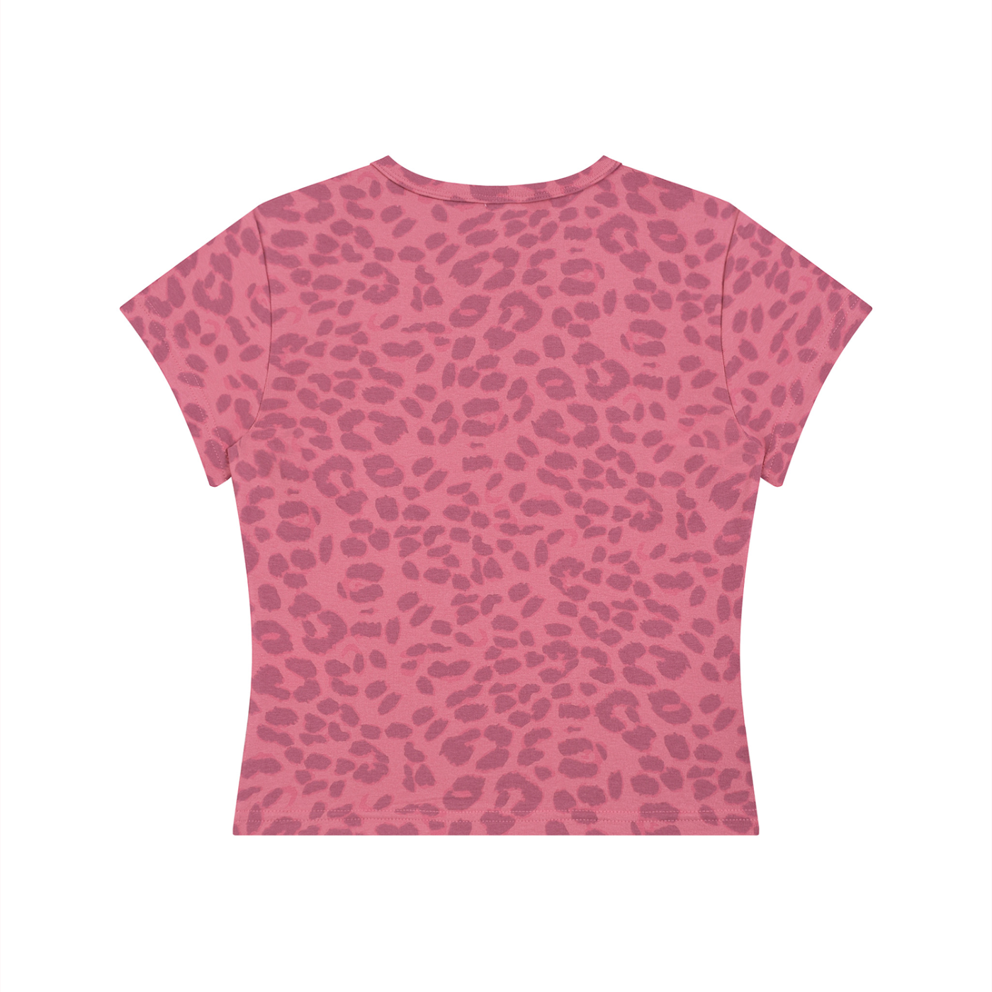 Kooter Kat Leopard Print Crop T-Shirt