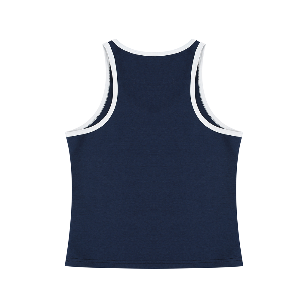 KKU Color Block Cropped Tank Top