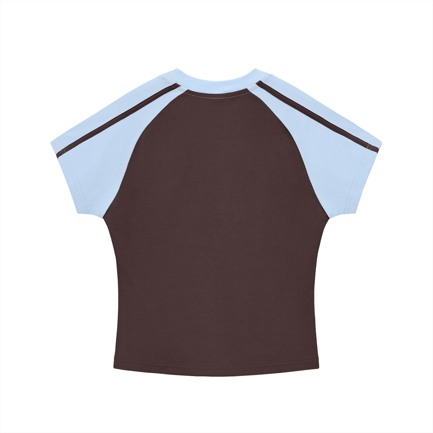 Kooter Kat Contrast Stripes Bodycon Raglan  Sleeve T-Shirt