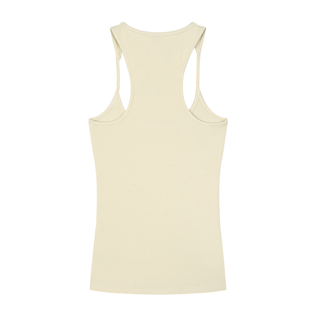 Drama Klub Slim Fit Ribbed Racerback Tank Top